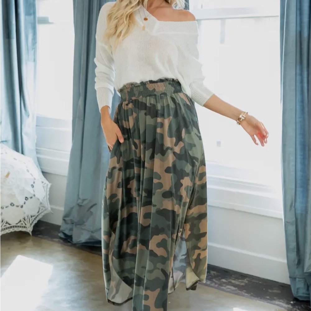 NWT 🌿 Sweet Lovely by Jen Camo Maxi Skirt | Spring / Summer 🌿 plus size